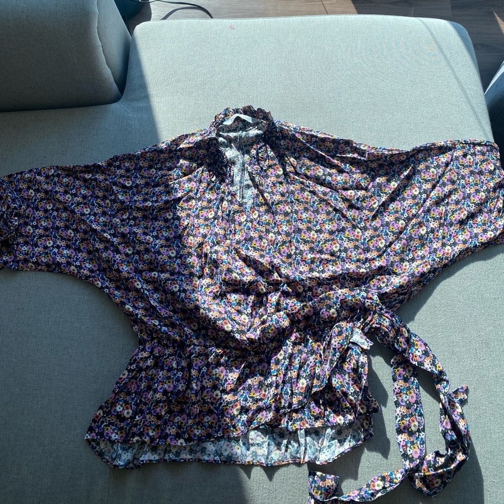 Floral tie top